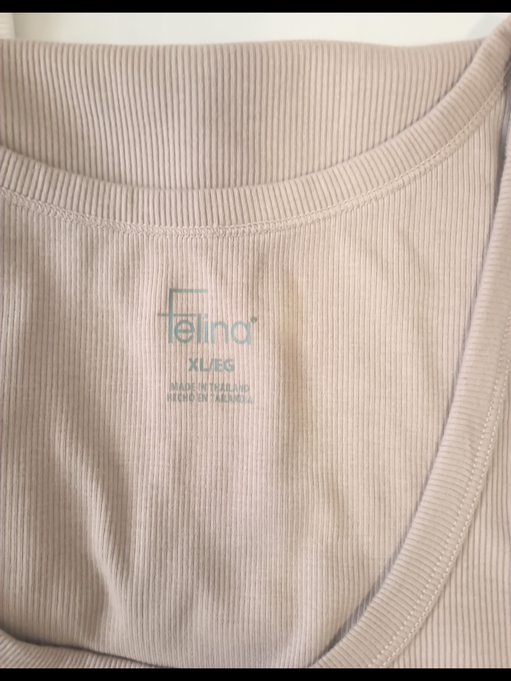 Felina Two Piece Set Ribbed Square-Neck Tank. - Picture 6 of 7